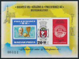 1982 PHILEXFRANCE vágott blokk