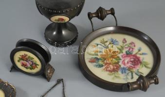 Vintage 5 részes asztaldísz szett, m: 22 cm alatt