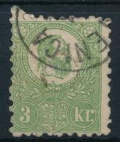 1871 Kőnyomat 3kr elfogazva "...ENICA" (Gudlin min 200 p) (min 220.000)