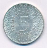 Német Szövetségi Köztársaság 1973D 5M Ag T:AU patina Federal Republic of Germany 1973D 5 Mark Ag C:AU patina Krause KM#112.1