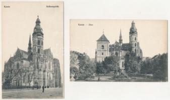 Kassa, Kosice - 6 db RÉGI város képeslap: templom, dóm, kápolna / 6 pre-1945 town postcards