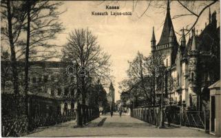 1917 Kassa, Kosice; Kossuth Lajos utca. Nyulászi Béla kiadása / street