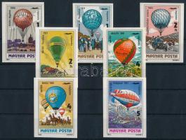 1983 200 éves a ballonrepülés vágott sor (5.000) (4Ft ujjlenyomat kis betapadással / fingerprint and small gum disturbance)