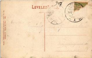 1907 Tihany, Apátsági kolostor, vitorlás. Balázsovich Gyula fényképész kiadása (Rb)