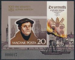 1983 Martin Luther vágott blokk (4.000)