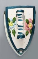 Fajansz vasaló asztaldísz, 13x11 cm