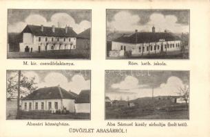 Abasár csendőrlaktanyával és Aba Sámuel sírboltjával