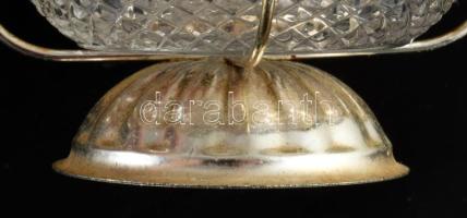 Lekvárkínáló, üvegbetéttel, m: 14 cm