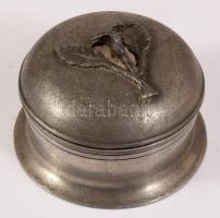 Ón ékszeres edény, jelzett, d: 7 cm