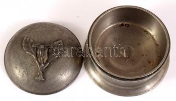 Ón ékszeres edény, jelzett, d: 7 cm