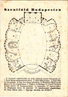 Budapest XII. Szentföld Budapesten, Szentföldi Ferencrendi Zárda, tervezett templom alaprajz. Kapisztrán nyomda (non PC) (fl)