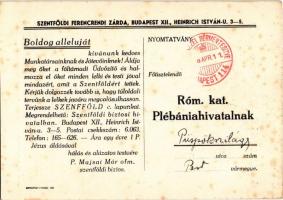 Budapest XII. Szentföld Budapesten, Szentföldi Ferencrendi Zárda, tervezett templom alaprajz. Kapisz...