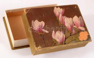 Kugler Henrik Gerbeaud virágos díszítésű bonbonos kartondoboz, kissé viseltes, 14,5x10x3 cm