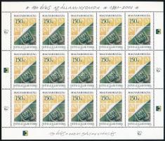 2001 Állami Nyomda teljes ív / Mi 4700 complete sheet