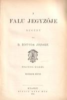 Eötvös József: 12 kötet Eötvös József összes munkáinak első, Ráth Mór-féle díszkiadásából.
A falu j...