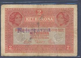 1917. 2K horvát felülnyomással T:III