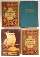 A Pesti Hírlap nagy naptára 1925., 1927., 1928., 1929. évi kiadásai (4 kötet). Bp., Légrády Testvérek. Kiadói papírkötés/egészvászon-kötés, változó állapotban.