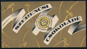 cca 1930 Szerencsi Magyar Kakaó és Csokoládégyár Rt. art deco stílusú számolócédula, szép állapotban