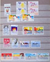 8 fehér lapos A4-es berakó kevés vegyes külföldi tematikus bélyeggel