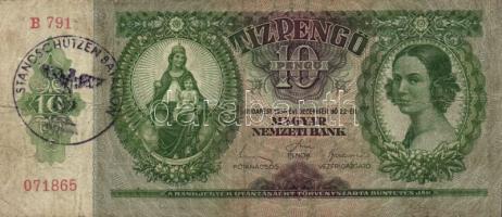 1936. 10P hamis 3. Birodalmi felülbélyegzéssel T:III+