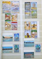 Vegyes külföldi modern, képes bélyegek, 8 fehér lapos A4-es berakóban