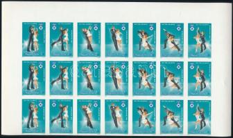 1983 Téli olimpia VII. - Szarajevó vágott 21 darabos ívtöredék