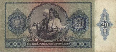 1941. 20P hamis nyilas felülbélyegzéssel T:II-/III+