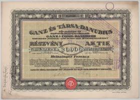 1923. Budapest "Ganz és Társa- Danubius Gép-, Waggon- és Hajó-Gyár Részvénytársaság" részv...