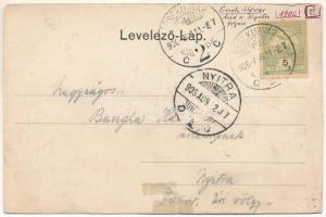 1906 Érsekújvár, Nové Zámky; Híd a Nyitra folyón. Adler F. kiadása / bridge on Nitra river (r)