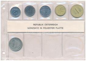 Ausztria 1973. 2gr-5Sch (6xklf) hiányos forgalmi sor fóliatokban T:PP patina Austria 1973. 2 Groschen - 5 Schilling (6xdiff) incomplete coin set in foil pack C:PP patina