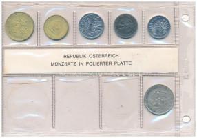 Ausztria 1973. 2gr-5Sch (6xklf) hiányos forgalmi sor fóliatokban T:PP patina
Austria 1973. 2 Grosch...
