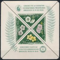 1958 FIP (I.) - Virág (I.) blokk 11-es fogazással (11.000)
