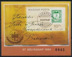 1984 Bélyegnap vágott blokk