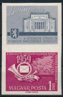 1959 Postaügyi miniszterek értekezlete (II.) - Berlin vágott szelvényes bélyeg (4.000)