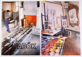 Fabók Gyula 2 db kiállítási katalógusa:  Fabók. Fabók Gyula (1942-) festő-, zománcművész által DEDIKÁLT példány! Bp., 1996, Managerpress Kft.,12 sztl. lev. Gazdag képanyaggal illusztrált. Kiadói papírkötés.;  Fabók. Bp., 1995, Managerpress Kft.,12 sztl. lev. Gazdag képanyaggal illusztrált. Kiadói papírkötés.;