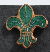 cca 1930 Tűzzománc cserkészjelvény, szép állapotban