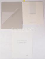 Serényi H. Zsigmond 3 db katalógusa:  Serényi H. Zsigmond: Formák fehérben. Forms in White. A szerző, Serényi H. Zsigmond (1937- ) festő-, grafikusművész által DEDIKÁLT példány! Bp., 2005, (King Print-ny.), 26 p. A művész munkáival illusztrált. Kiadói papírkötés.   Serényi H. Zsigmond: Synthesis. Bp., 2013,(Pharma Press-ny.), 32 p. A művész munkáival illusztrált. Kiadói papírkötés.;   Serényi H. Zsigmond: Synthesis. Bp., 2015,(Proszinter-ny.), 4 sztl. lev. A művész munkáival illusztrált. Kiadói papírkötés.,