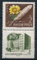 1960 Bélyegbemutató szelvényes bélyeg fehér folt a szalagon lemezhibával (5.000)