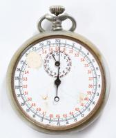 Antik stopper, sérült számlappal, levált üveggel, működik, d: 5 cm