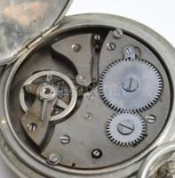 Antik stopper, sérült számlappal, levált üveggel, működik, d: 5 cm