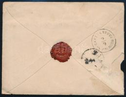 1878 Futott levél bélyeg nélkül, tartalommal, szép viaszpecséttel, "POZSONY" - "CASTE...
