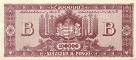 1946. 100.000BP "Magyar Éremgyűjtők Egyesülete..." fny-sal T:I-