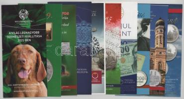 1998-2021. 10xklf színes MNB tájékoztató szép állapotban, közte Radnóti, Jedlik Ányos, Vadászati és ...