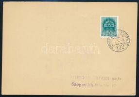 1941 Lap "SZOMBATELY-SZENTGOTTHÁRD / 132" mozgóposta bélyegzéssel