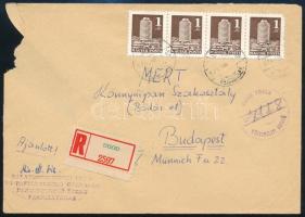 1971 Ajánlott levél "UGOD POSTA / KÜLTERÜLETI KEZELŐ" bélyegzéssel