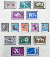 Rendkívül tartalmas nagy Svájc gyűjtemény / tétel a klasszikusoktól jó kiadásokkal, sok blokkal, ben...