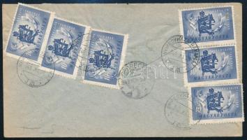 1949 Levél "NYÍREGYHÁZA-RAKAMAZ" jegyzékelőmenet bélyegzéssel