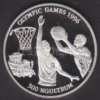 Bhután 1994. 300N Ag "Olimpiai játékok-kosárlabda" T:PP + tanúsítvány!