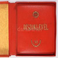 1959 Budapesti Orvostudományi Egyetem Aranyoklevele, dísztokban