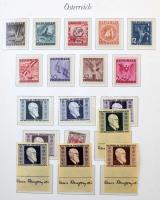 Ausztria gyűjtemény az 1945-1967 közötti időszakból albumban, közte jó kiadások, levelek, FDC-k